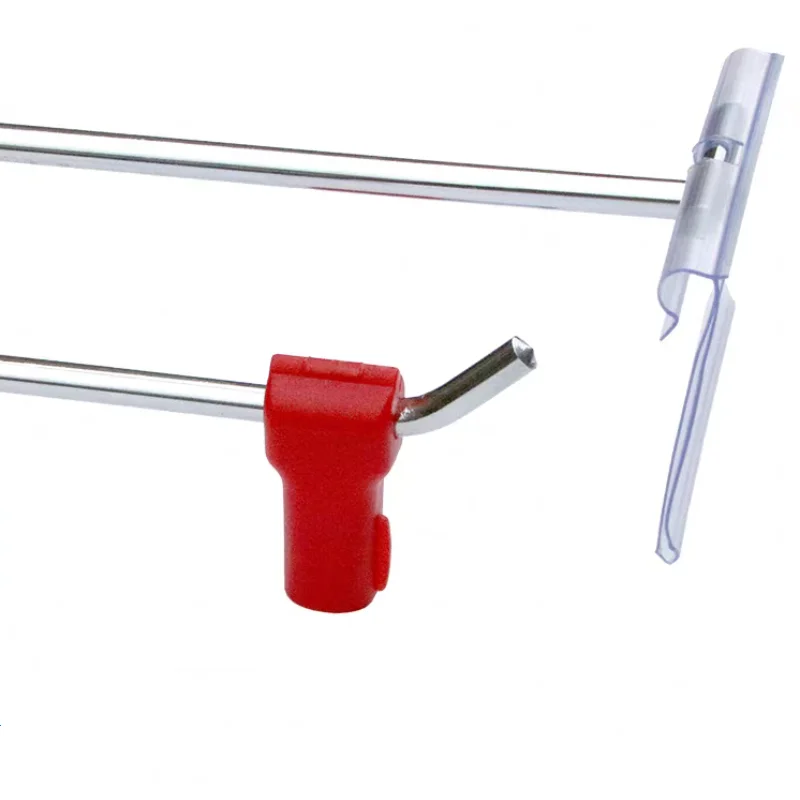 

100 шт., стопорные замки с крючком, 6 мм, пластиковые стопорные замки, замки для перфорированной доски, красные для розничного магазина