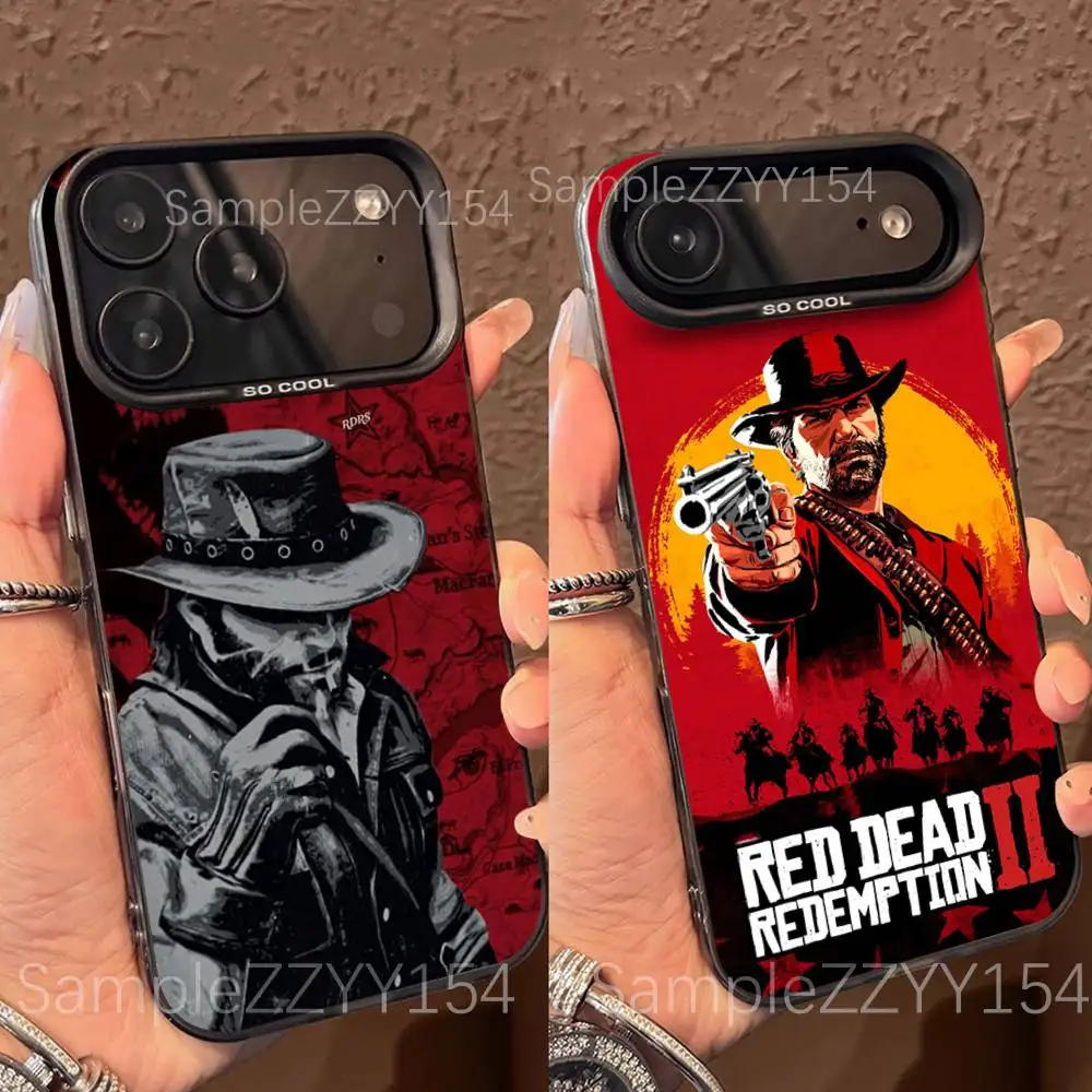 

RDR 2 Arthur Morgan Game Phone Case For iPhone 17,16,15,14,13,12,X,8,Pro,Max,Plus,E,SE4,Air,Mini Black IMD Matte