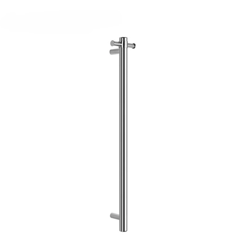 Modern Silver Stainless Steel Hotel Bathroom Mirror Single Electric Heated Towel Rack Stand Alone Towel Warmer For Home Use