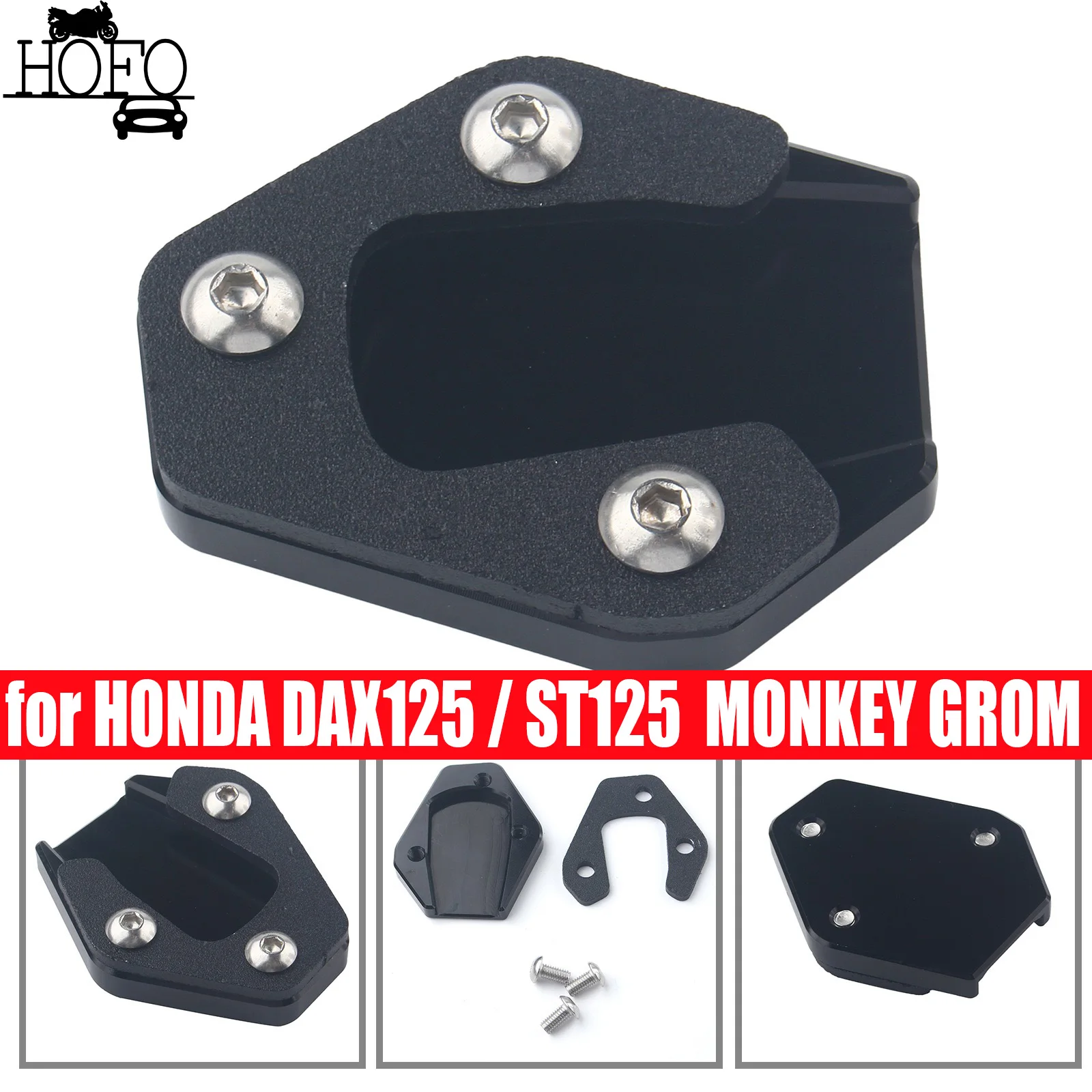 

Kickstand Enlarge Plate Pad fit for HONDA GROM 125 MSX125 13-24 MONKEY 125 18-24
