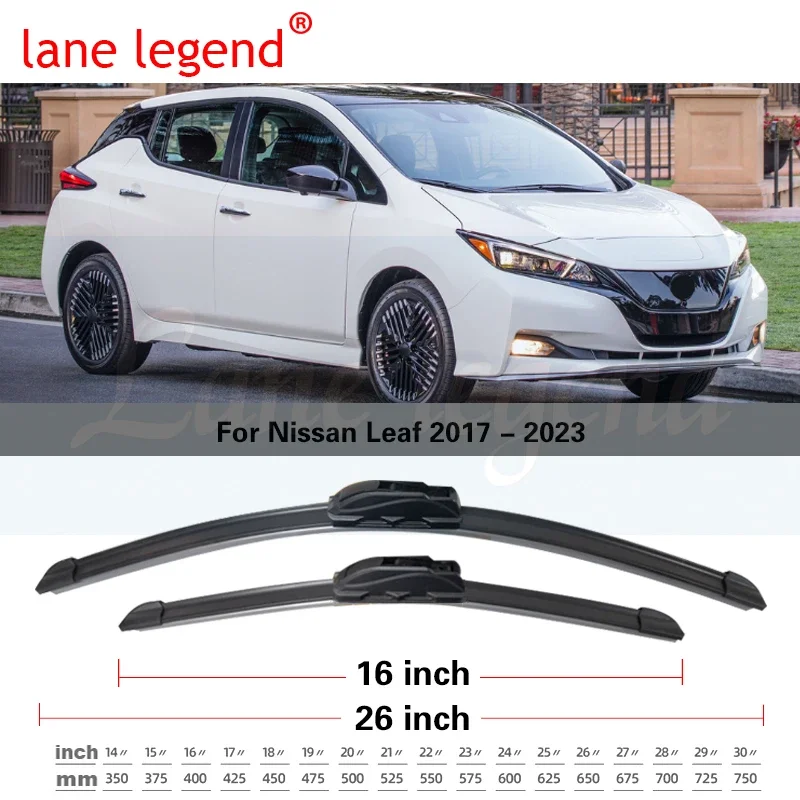 Car Wiper LHD Front Wiper Blades For Nissan Leaf 2017 - 2023 Windshield Windscreen Window Rain Brushes 26\