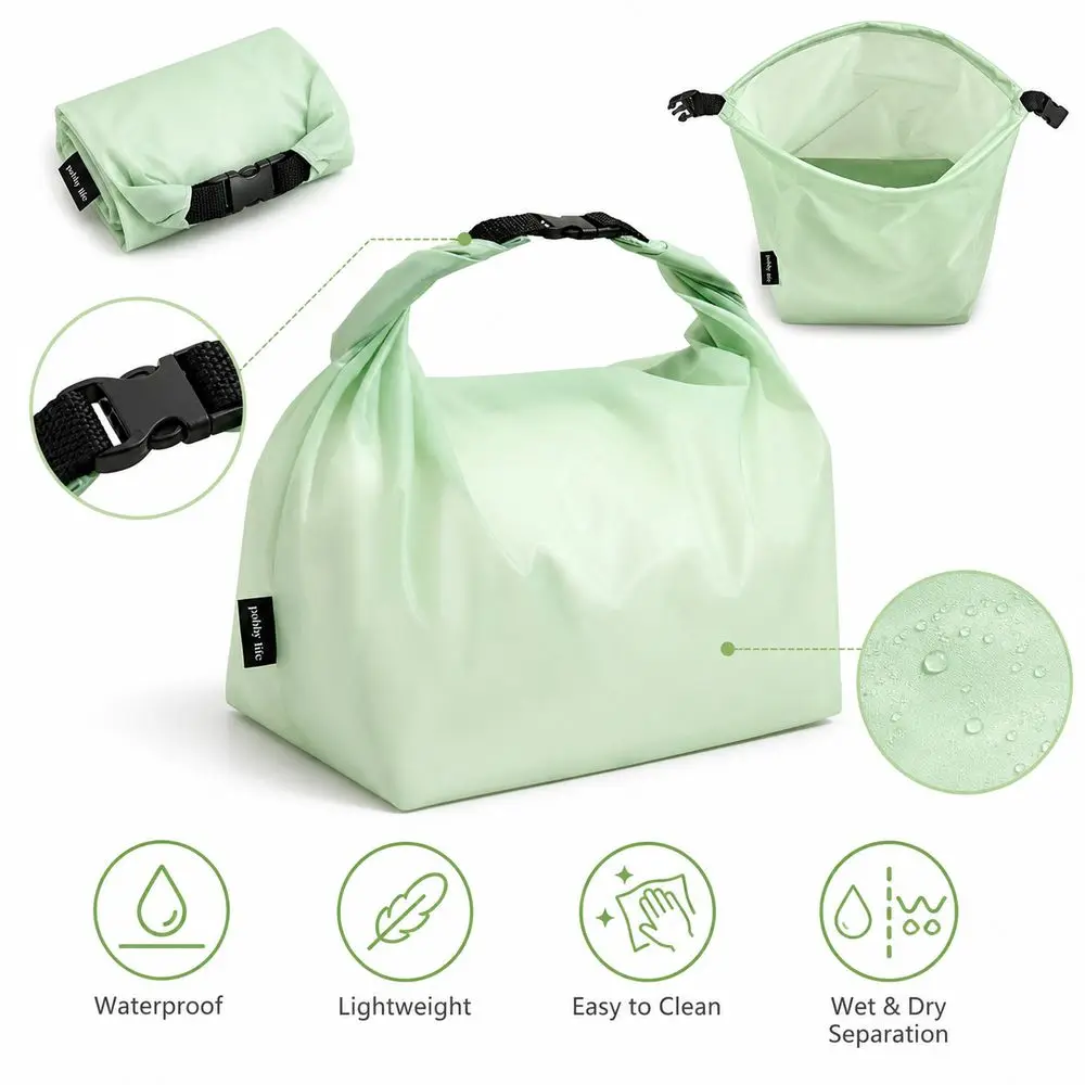 Durable Nylon Travel Storage Bag Wet Dry Separation Waterproof Swimming Bag Portable Wet Clothes Bag Outdoor Sports