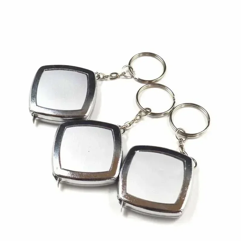 2 meter tape measure horizontal square gift tape measure electroplated portable mini keychain tape measure retractable