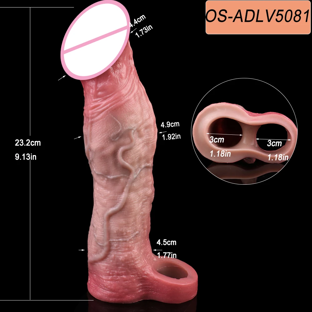 SXXY Silicone Wiress Control Vibrate Penis Extension Cock Sleeve Reusable Condom For Men Sex Toys Penis Enlargement view 2
