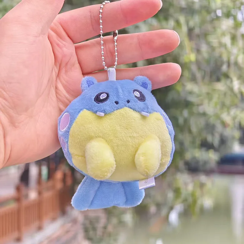 Round Spheal Short Fluffy Plush Pendant Cute Bag Decor Ornament Pokémon Holiday Party Hanging Charm Mini Gift