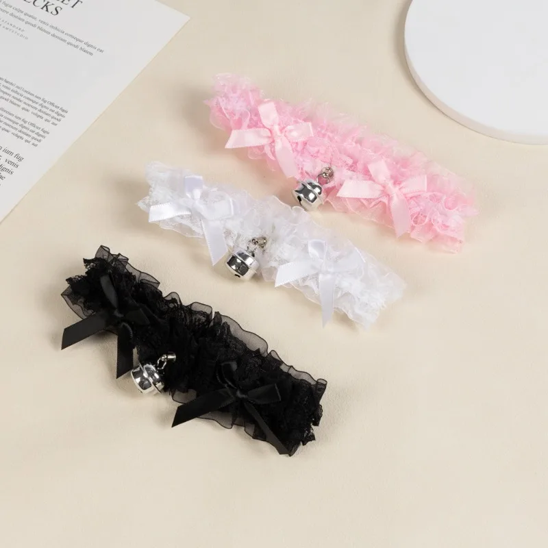 Японский бант, кружево, маленький колокольчик, кольца для ног, женские сексуальные подвязки, ремень для ног горничной, аксессуары JK Lolita Lori, милые подвязки с бантом