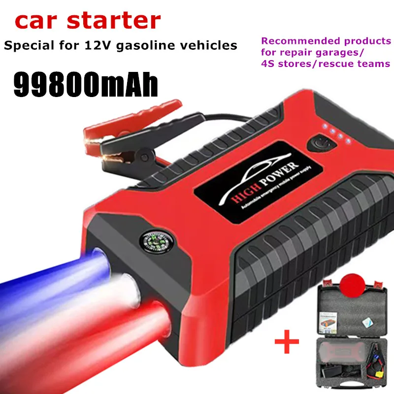 EAFC 12V  Car Jump Starter Power Bank Portable Car Battery Booster ChargerStarting Device Auto Emergency Start-up Lighting