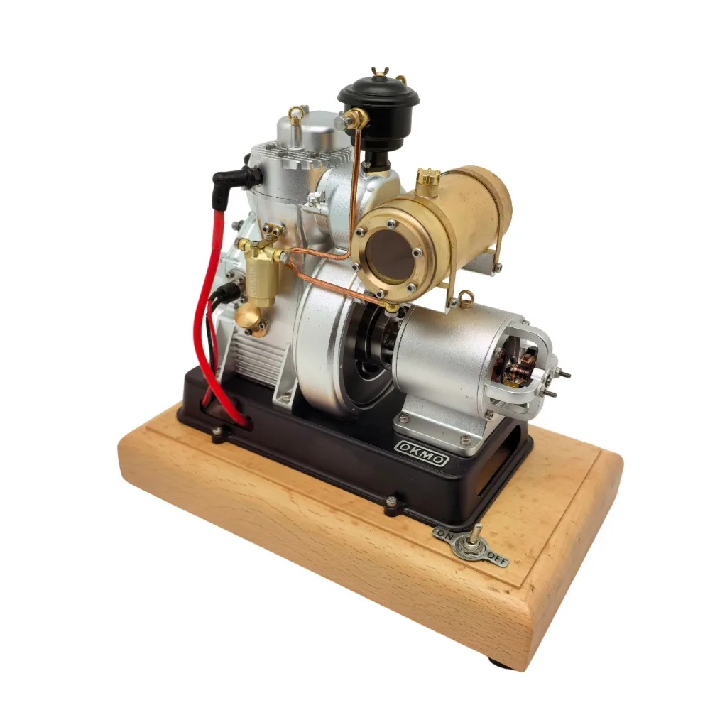 Tractor Engine Model Kit Gas version Mini Air Cooled Single Cylinder Four Stroke Electric Drill Start Metal Machining Generator
