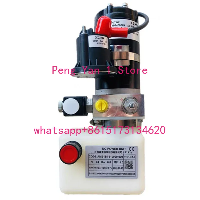 800W 24V Dc Micro Hydraulic Power Unit for Electric Stacker Small Hydraulic Power Unit Set for Electric Pallet Truck