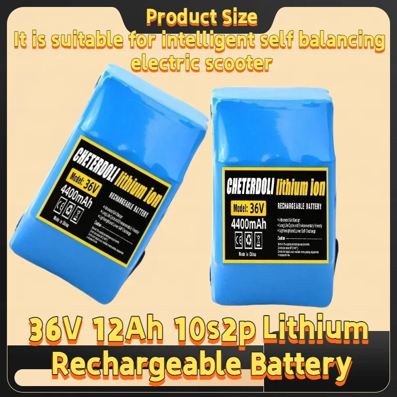 

36V 12Ah 10s2p Lithium Rechargeable Battery, Exceptional Power Supply for Electric Self-balancing Scooter,Strong Compatibility