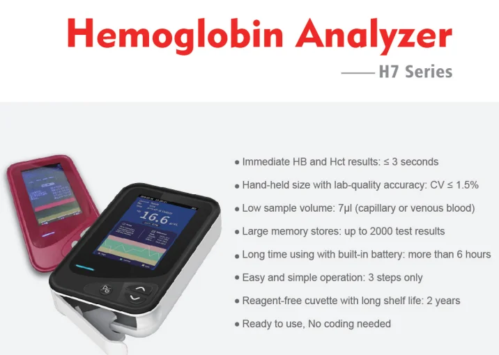 H7 high accuracy POCT hemoglobin analyzer for medical use