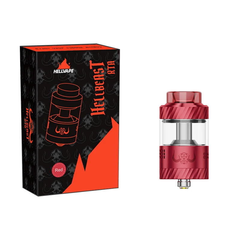 أحدث Hellvape Hellbeast RTA البخاخة ملء علوي 4.5 مللي ملف مزدوج 810 طرف بالتنقيط واسع Vape Mod التوافق السجائر الإلكترونية #6