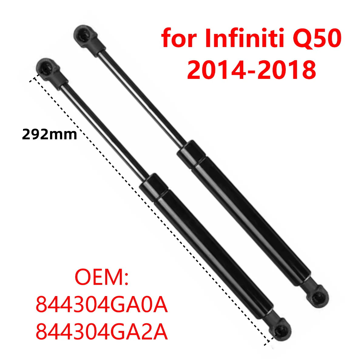 

2Pcs 844304GA0A for Infiniti Q50 2013-2024 Car Rear Trunk Tailgate Boot Gas Struts Lift Support Shock Absorbers