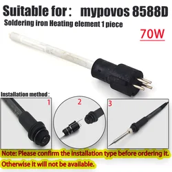 1 pcs/lot 220V 70W Insert pull way Ceramic Core Electric iron Heater Soldering Station Heater for MYPOVOS 8588D
