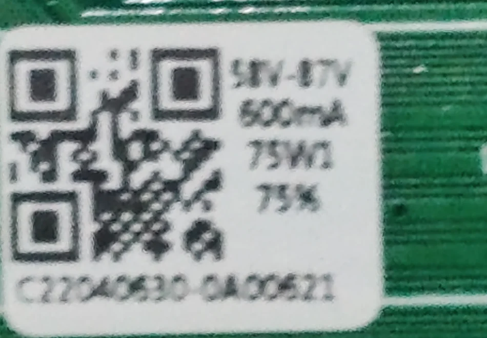 TP.MS3663S.PB802 لوحة أم تلفاز ليد ، صورة مادية للثلاثة في واحد ، 58 إلى 87 فولت ، 600 مللي أمبير ، 75 واط ، بدون موالف