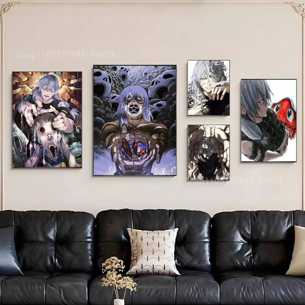 J-Jujutsu M-Mahito Poster Multi-Purpose Wall Art for Living Room Bedroom Office Hallway Bar Home Decor Gift