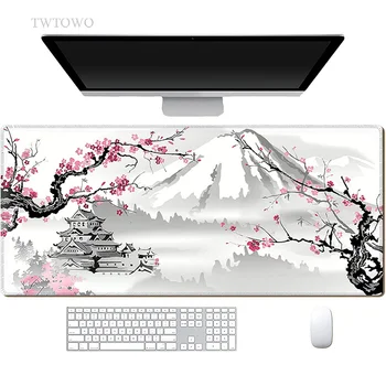 Podkładka pod mysz Sakura Japanese Cherry Blossom Gaming XL Home New HD Podkładka pod klawiaturę XXL Antypoślizgowa podkładka pod mysz do laptopa z dywanem biurowym