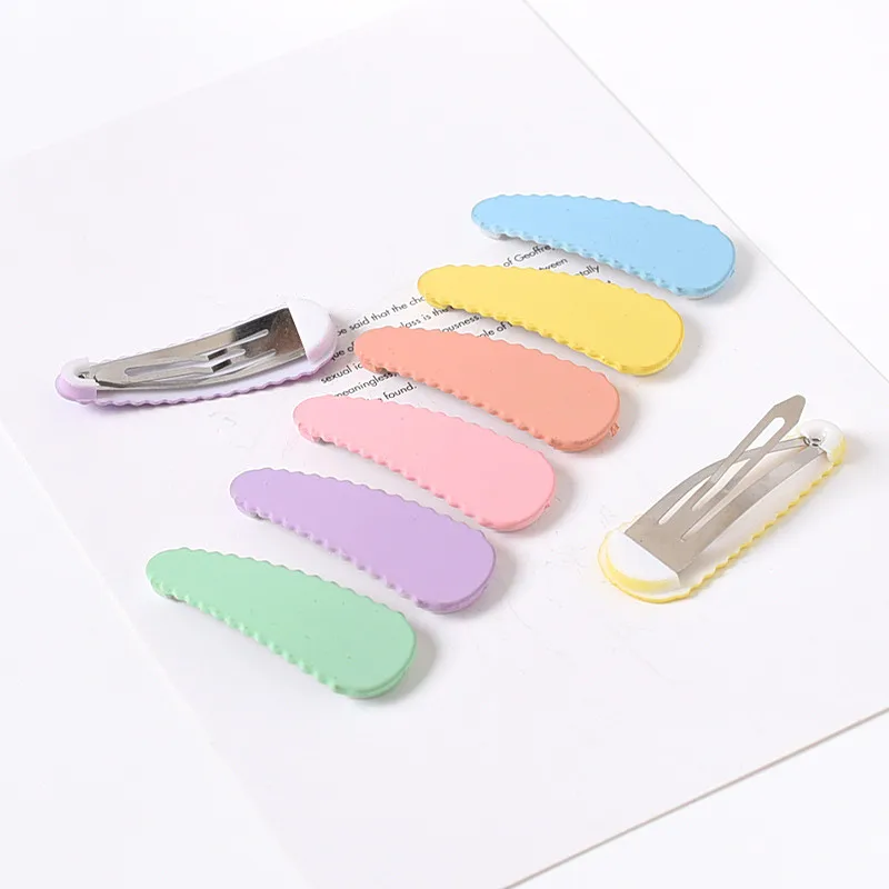 

20pcs 5.3cm Macaron Wave Hairpin Water-Drop Hairclip BB Clip For Diy Jewelry Making Headwear Findings Hair Clip Accessories