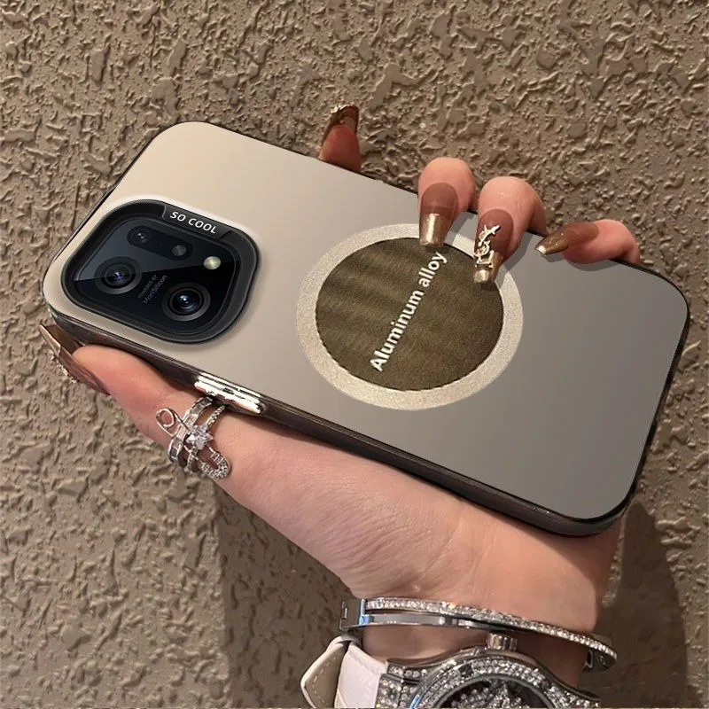 حافظة هاتف مغناطيسية مضادة للسقوط لتبديد الحرارة لهاتف OPPOReno 15/14/13Pro 15ProMax 15/14/13F 14FS غطاء حماية صلب متجمد