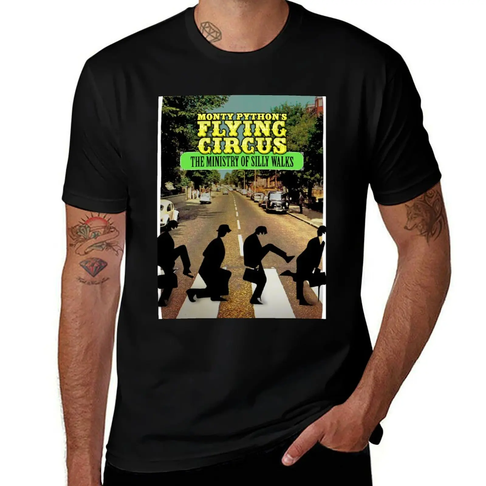 Monty Python's Flying Circus - Ministry of silly walks T-Shirt Vintage Style Printed Top T-Shirt