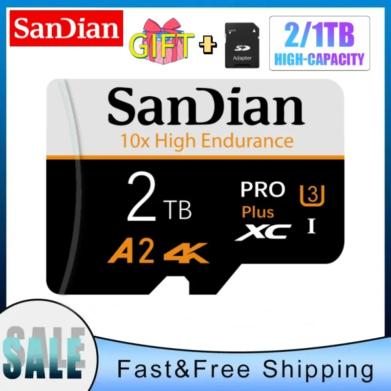 마이크로 TF SD 카드, 클래스 10, 고속 128GB, 256GB, U3, 4K HD TF 플래시 카드, 전화 및 카메라 게임용, 64GB, 32GB, 16GB SD 메모리 카드