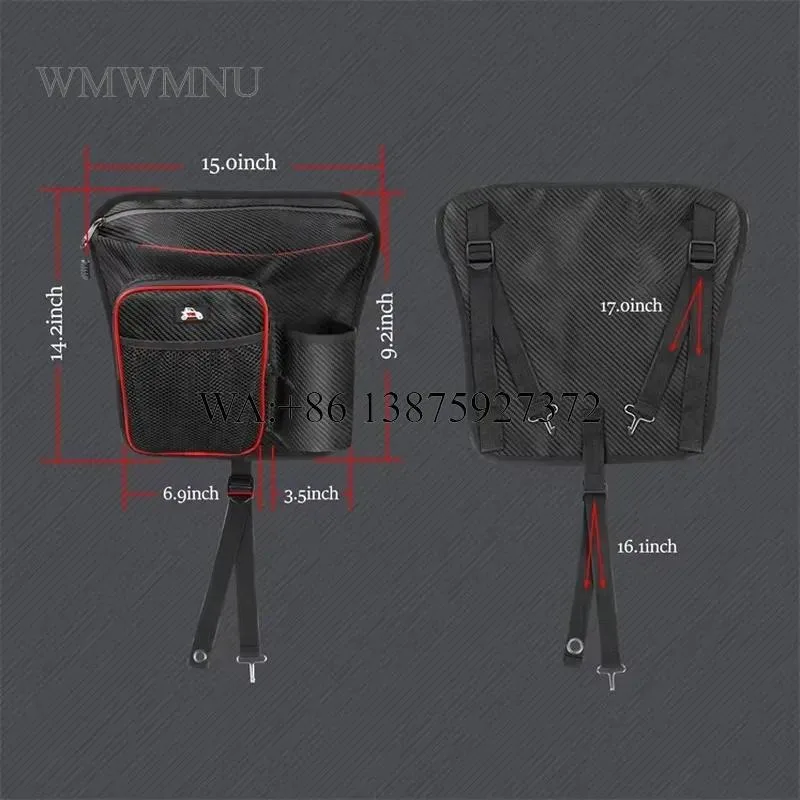 Wmwmnu for UTV Between Seat Organizer Storage Hanging Bag Universal Compatible with Can Am Commander Maverick Accessories