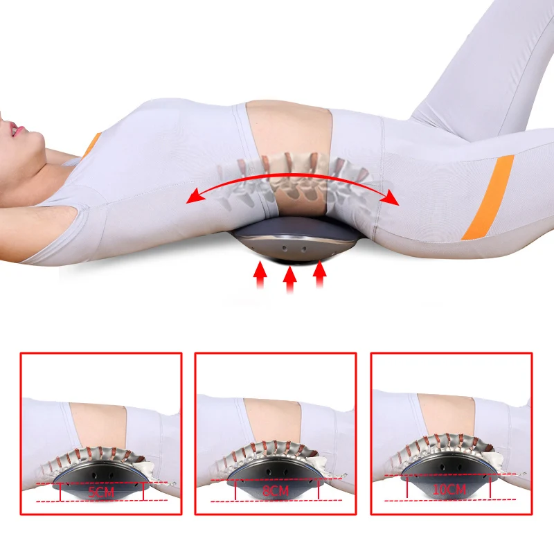 Physical Therapy Lumbar Traction Lumbar Lift Back Stretcher with Vibration Massage and Soothing Heat