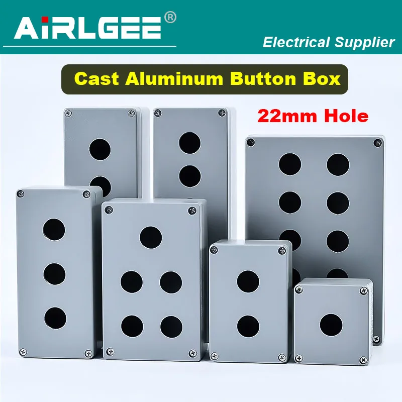 

IP65 Waterproof Explosion-proof Junction Box Cast Aluminum Enclosure Case Electrical project Box Push Button Switch Box 22mmHole
