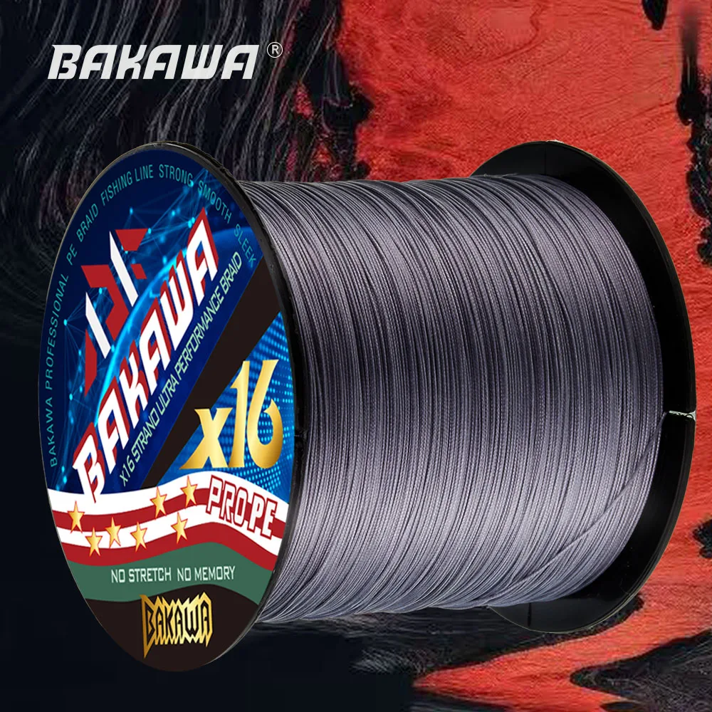 BAKAWA X16 خيط صنارة الصيد 300 متر 16 السواحل مضفر خيط صنارة الصيد متعدد الفتيل خط البولي ايثيلين ل ​ ملحقات صيد سمك الشبوط