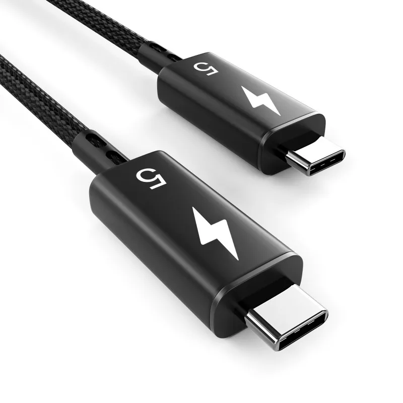 Full Function USB Thunderbolt 5 Cable Type C Coaxial Cable Fast Charging PD 240W 16K 80Gbps for EGPU iPhone Ipad MacBook