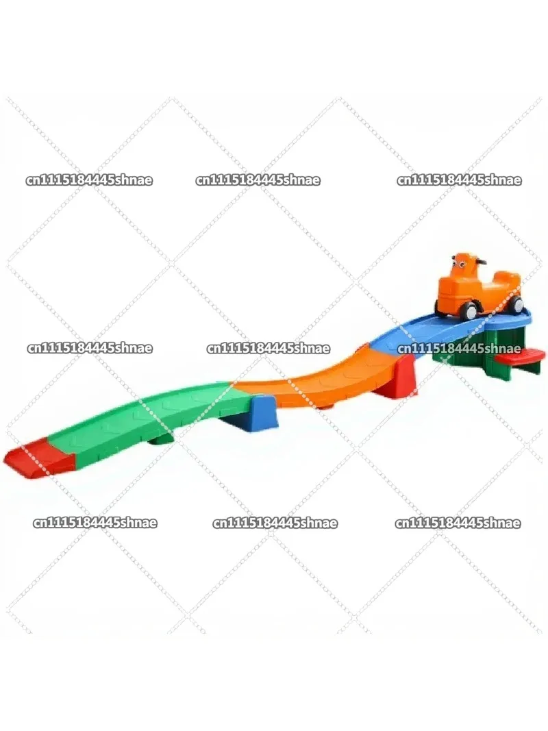 Plastic Toy Roller Coaster Game for Kids Three-Stage Sliding Car Playset