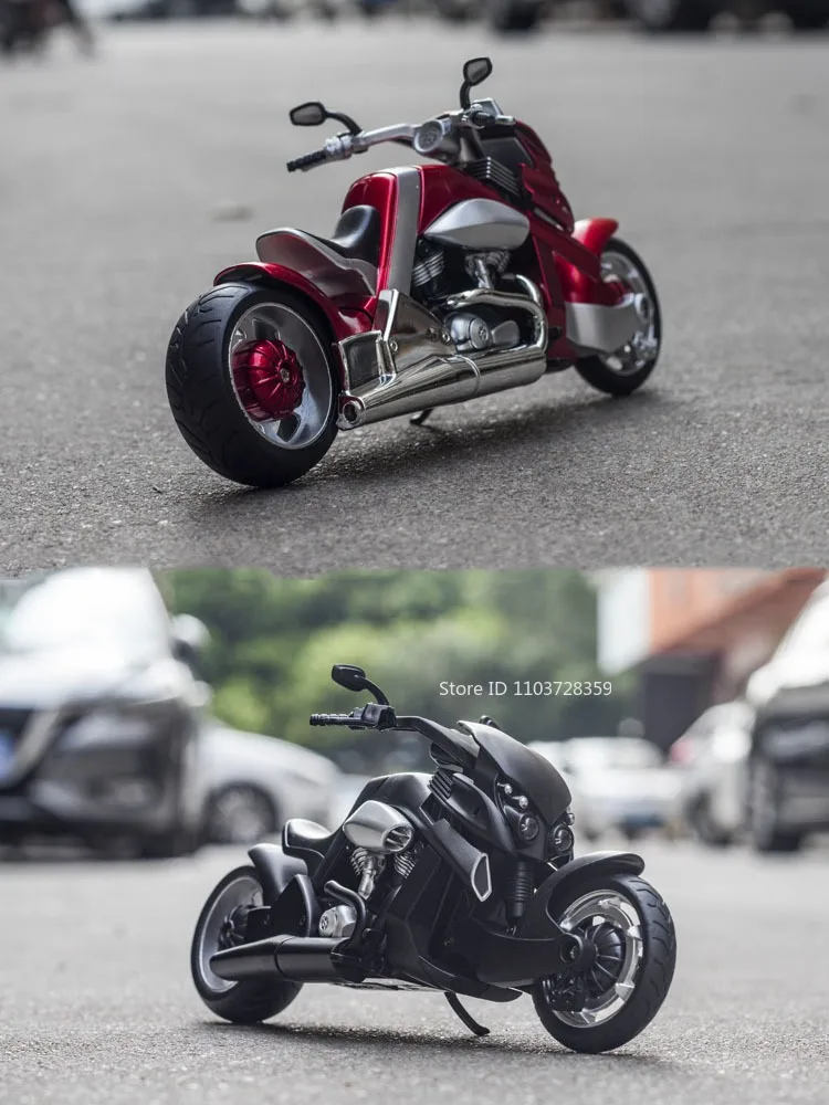 Maßstab 1:12 R3 V-REX Motorrad Modell Spielzeugauto Metallgehäuse Gummireifen Verknüpfung Lenkmotor Modelle Kinder Hobby Spielzeug – Detail 20