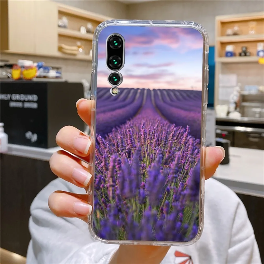 Lavender Purple Flowers Phone Case For Xiaomi 11 Redmi Note 11 5G 8T 9A 9 10T Note8Pro Note9 12SUltra Transparent Case