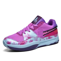 Men's actual breathable mesh basketball shoes cushioned shock absorption wear-resistant non-slip female sports shoes