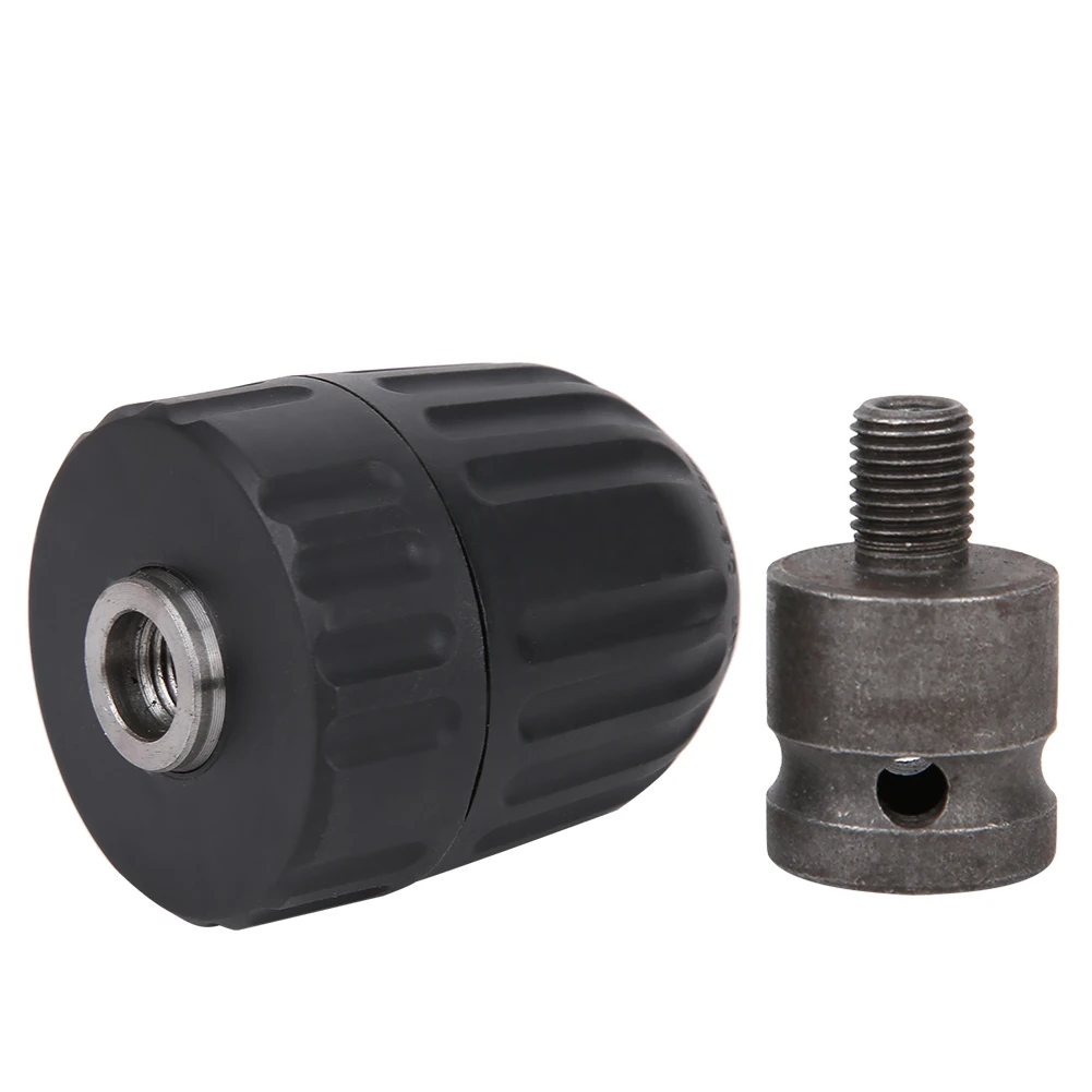 Keyless Self Tightening Chuck Self Locking Adapter Included Electric Wrench Drill Chuck Drill Conversion Drill Chuck Set