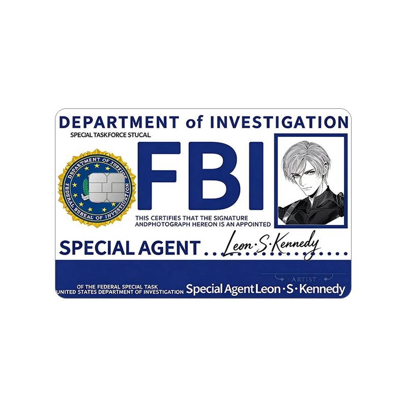 Resident Evil Cosplay Prop Card Skin Sticker Ada Wong Leon S. Kennedy Decoration Game Anime Cartoon Patch Festival Gift