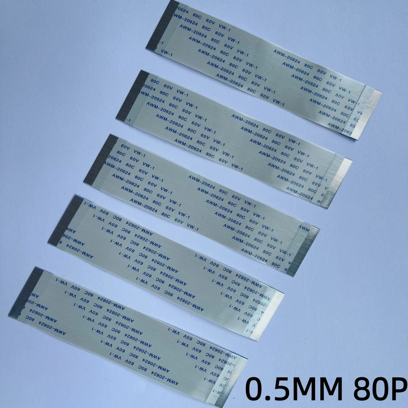 10PCS FFC Flat Flexible Cable 0.5-80A/B 0.5 Pitch 80P in The Same Direction/Reverse Extension Cable 80P Flexible Cable