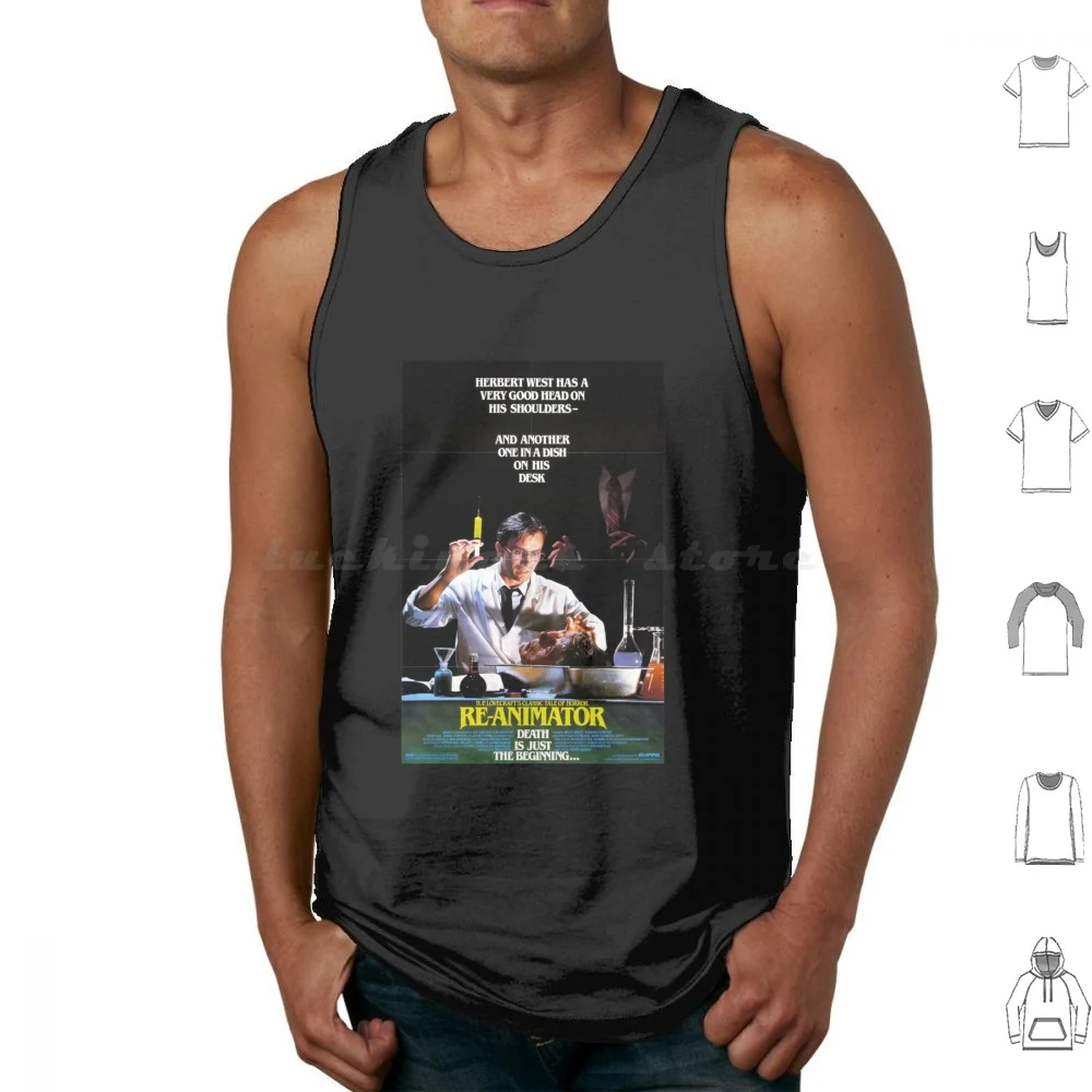 Re-Animator Sticker Tank Tops Vest Sleeveless Re Animator Reanimator Herbert West Hp H P Horror Science Fiction Sci Fi