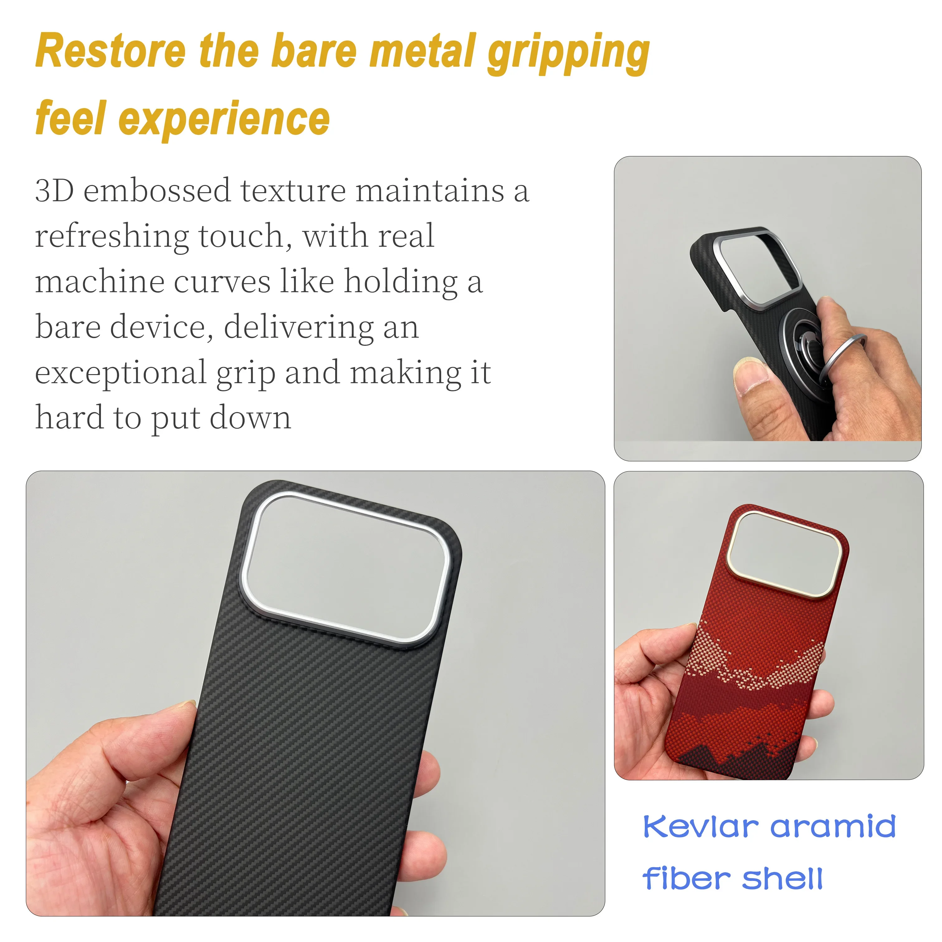 Etui na telefon POCO F9 Ultra z włókna aramidowego Kevlar, ultracienkie, magnetyczne, twarde etui ochronne z włókna węglowego do Redmi K100ProMax. — zdjęcie produktu 2