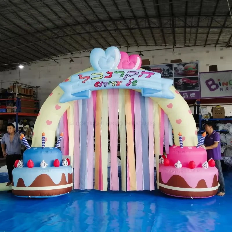 

Bingo Custom Birthday Party Decoration Inflatable Cake Arch Cartoon Design Wedding Inflatable Candy Arch