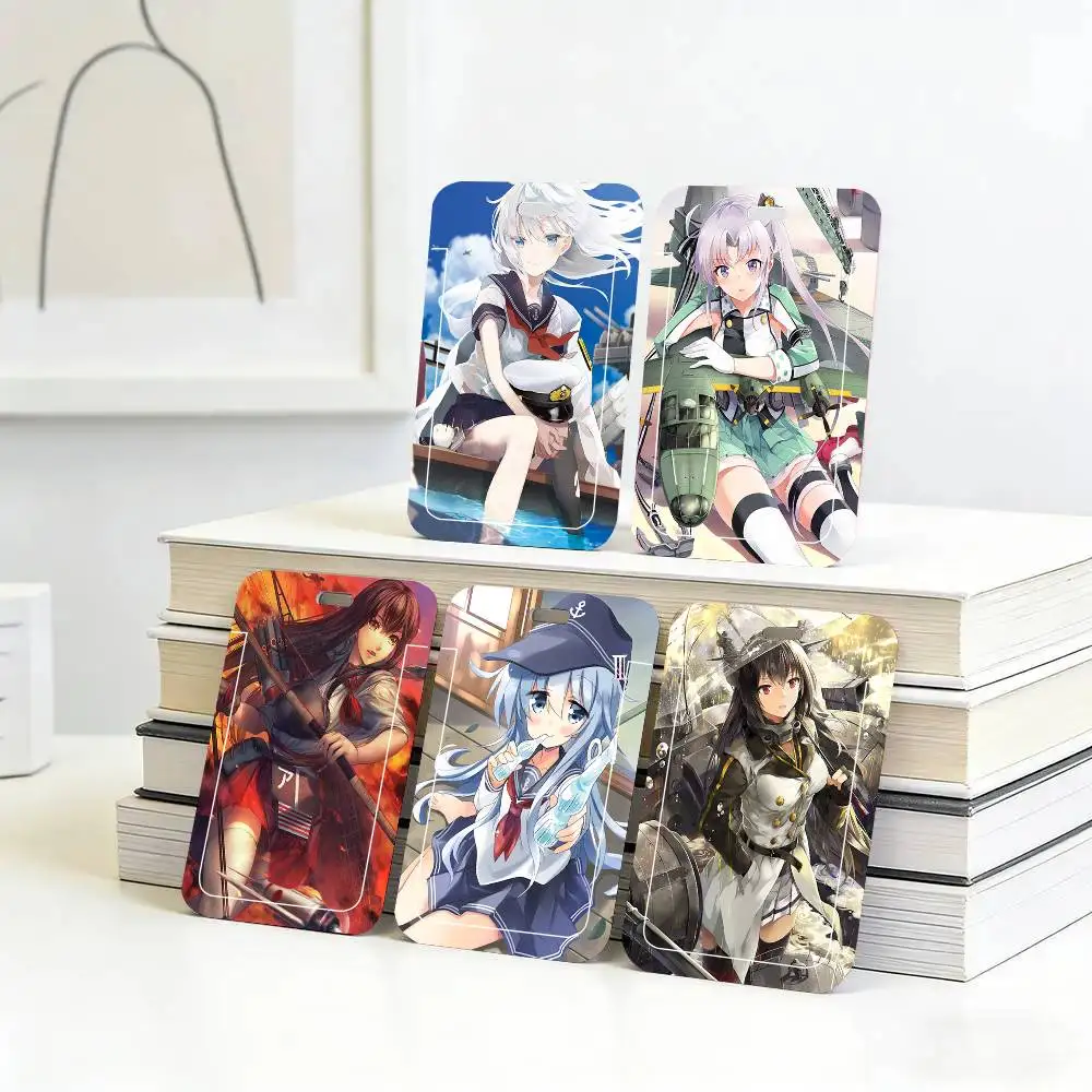 Kantai Collection Black Lanyard Card Holders Student Meal Cards And Campus Ids School