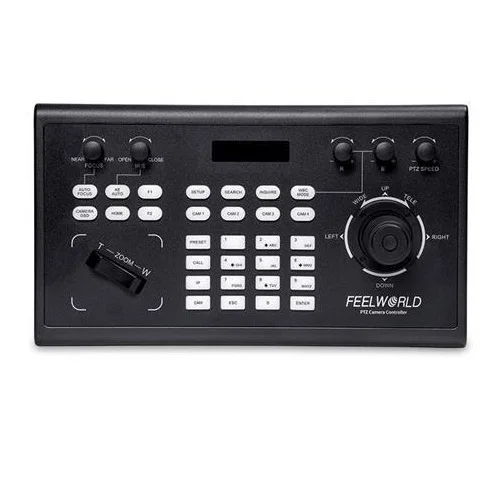 

Feel World KBC10 PTZ Camera Controller with Joystick and Keyboard Control PoE Up to 255 Cameras PTZ Camera Joystick Controller