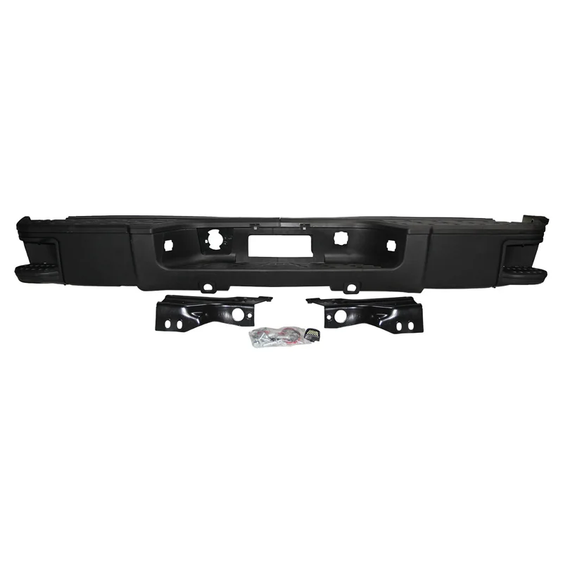 With side step Steel Complete black Bumper For 2007 2008-2013 Chevy Silverado GMC Sierra 1500