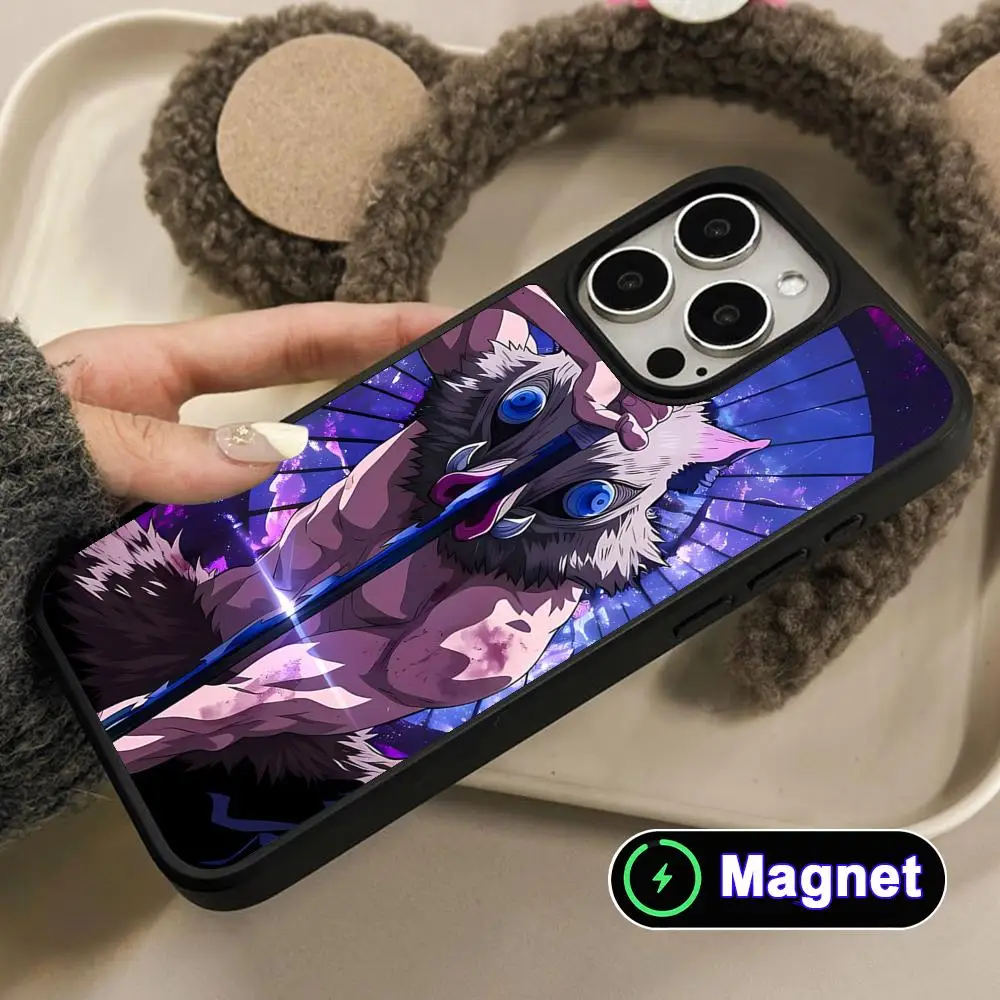 

Blade Extinction Inosuke Phone Case for iPhone 17 16 15 14 13 12 11 Air Pro Max Plus Matte Surface Magnet Cover