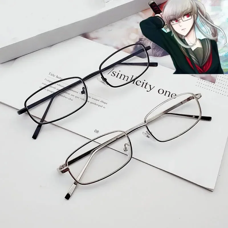 

Cosplay Props Anime Danganronpa Peko Pekoyama Cosplay Glasses Rectangle Sunglasses Retro Metal Frame Men Women Glasses Equipment