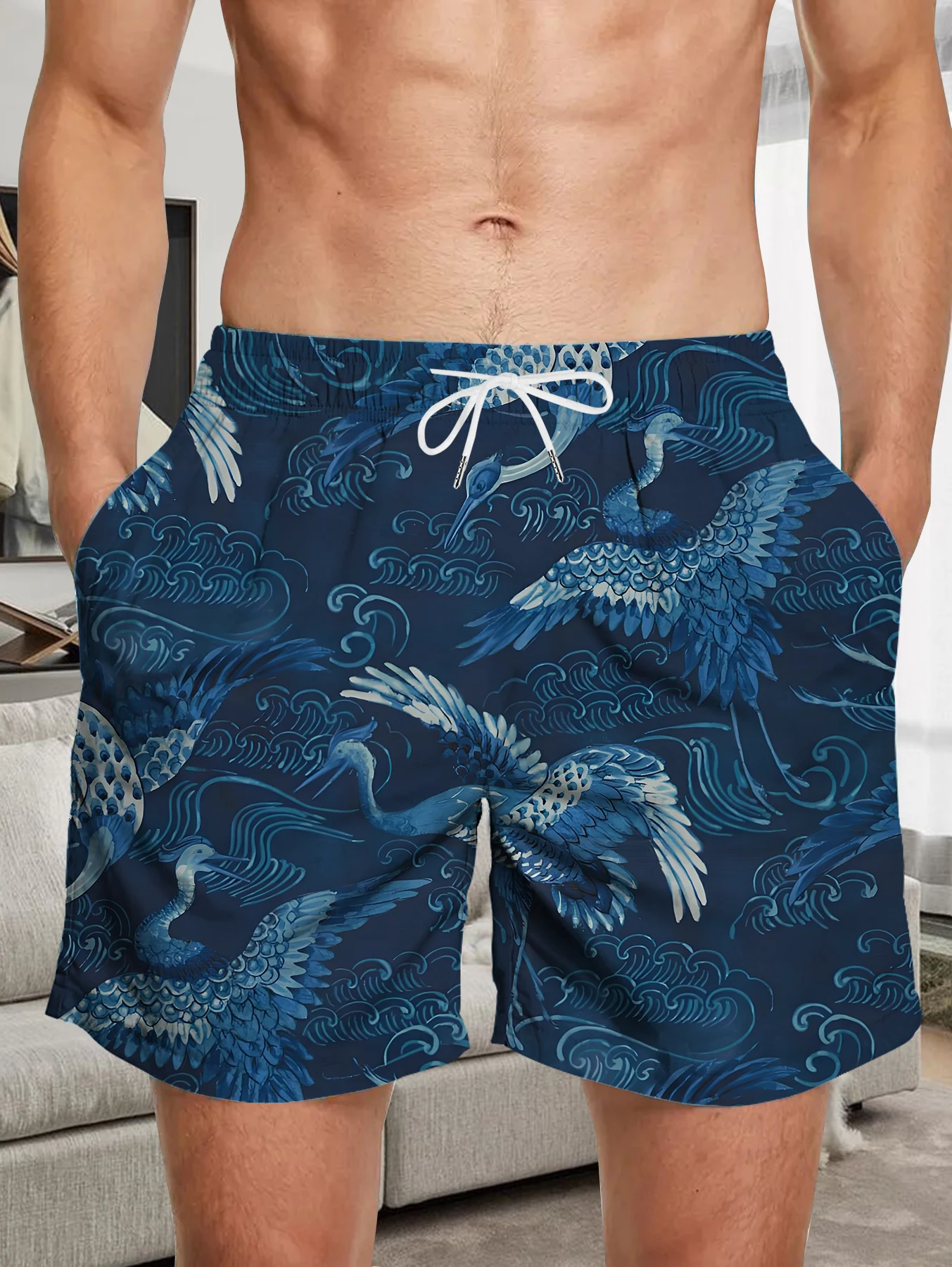 

Holiday Beach Shorts Men Digital All Over Print Quick Dry Polyester Lounge Pants
