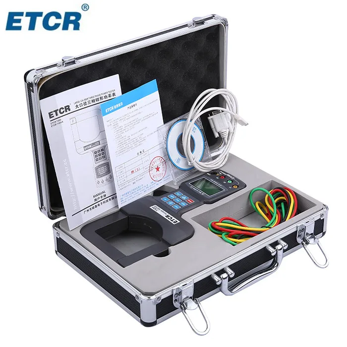 ETCR7300A  Large Caliber Three Phase Power Tester 1200KW 600V Voltage 2000A Leakage Current Clamp Meter Multimeter Frequency