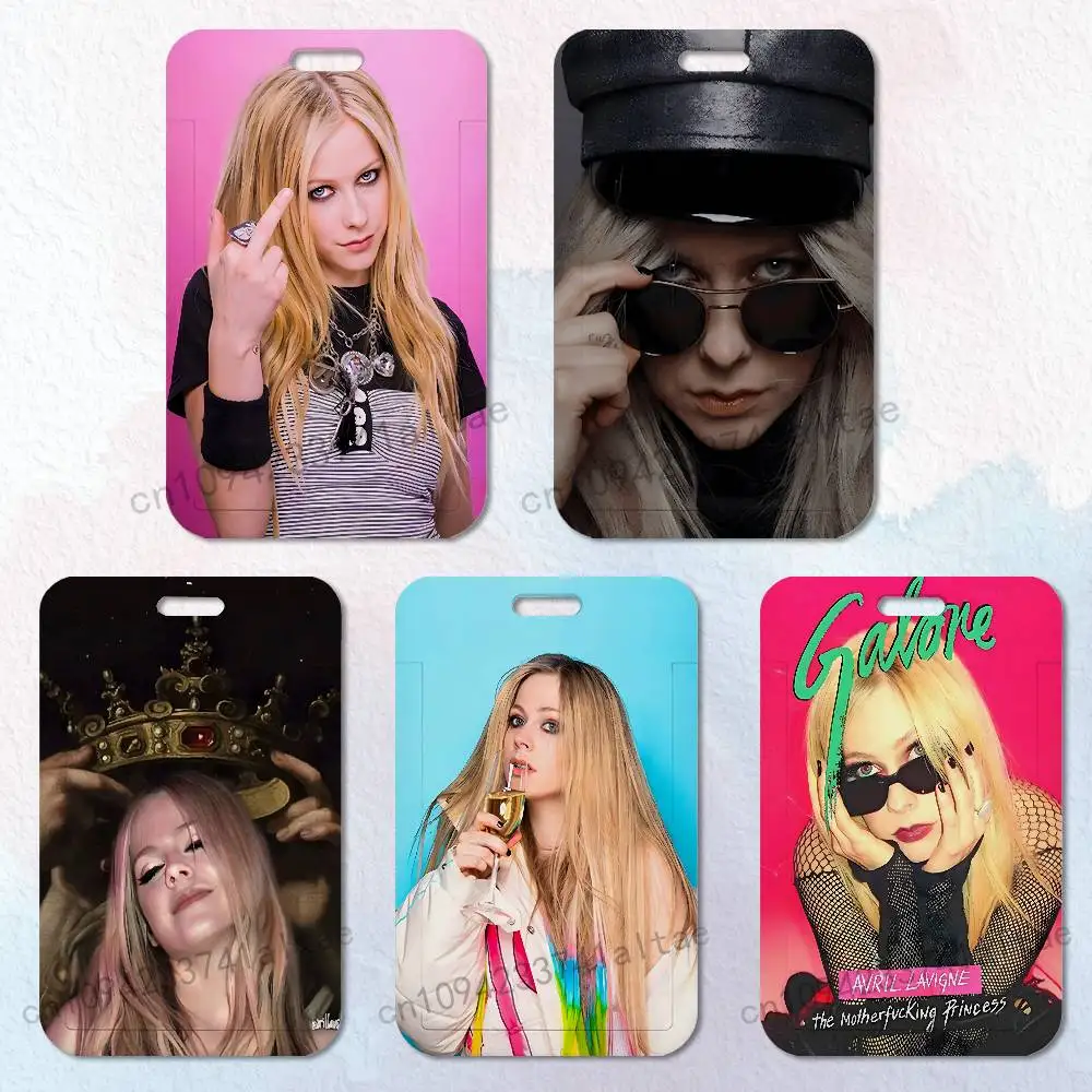 

Singer A-Avril Ramona Lavigne Card Holder Lanyard Camera Neck Strap Credit Card Case ID Badge Credentials Protection