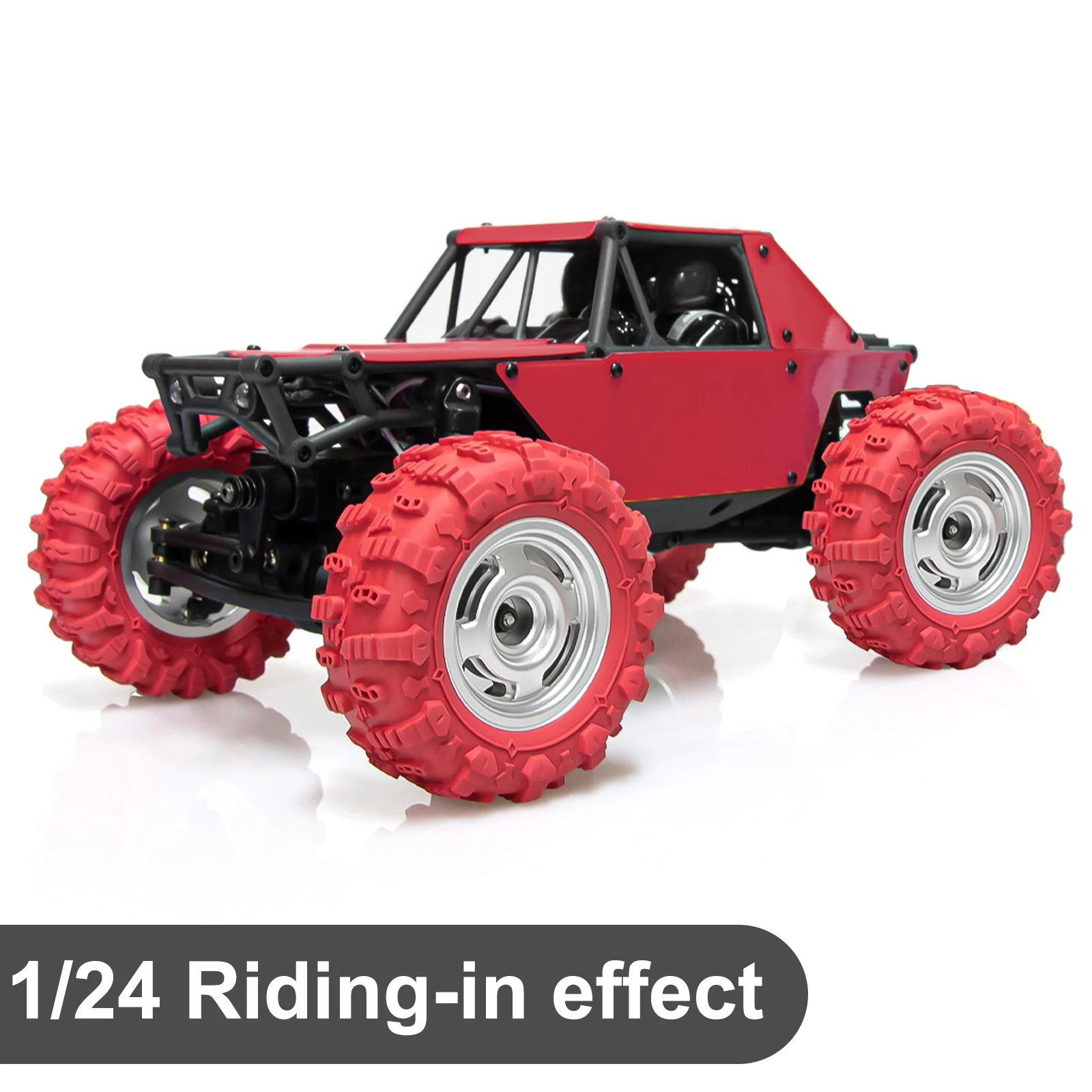 Conjunto de pneus com aro de metal Beadlock de 1,3 polegadas e roda de 1,45 polegadas atualizado para carros RC OKHL para carros RC Crawler 1/18 1/24 TRX4M SCX24 AX24 FCX24 Peças