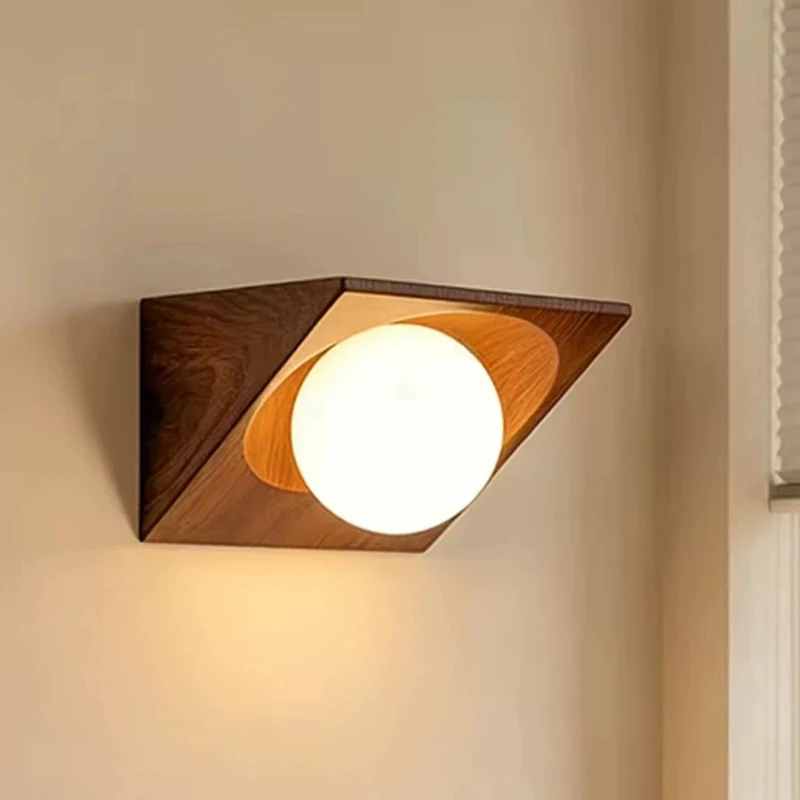 Japanese Minimalist Wall Lamp Bedroom Bedside Luminaires Entrance Living Room Background Atmosphere Embellish LED Wall Sconces